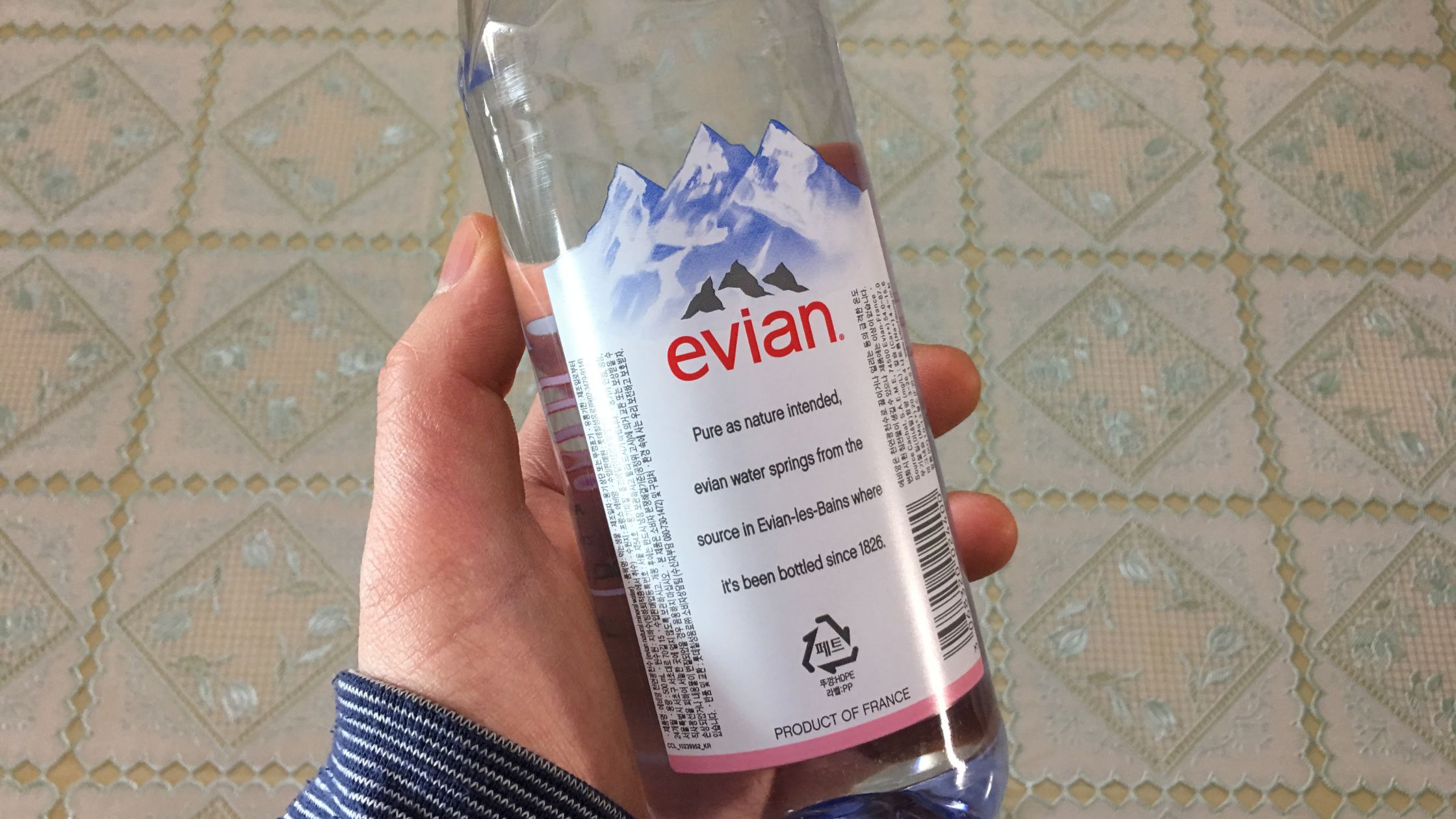 Evian water is healthy to drink